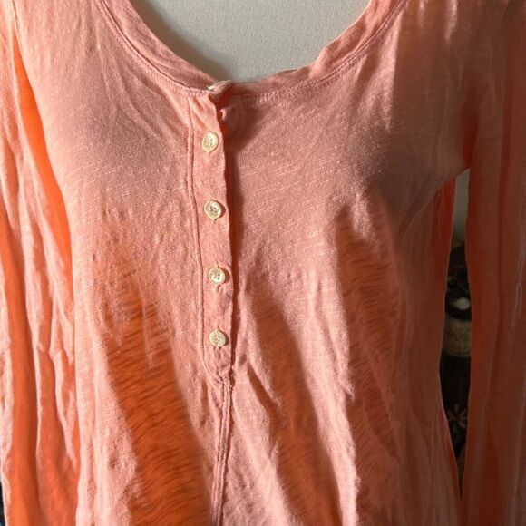 Left of center Size XS Light Orange long sleeve t shirt Anthropologie - Picture 5 of 7